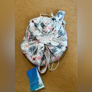 Narway Barrel Drawstring Makeup Bag Large Floral Cosmetic Bag Make up Bags